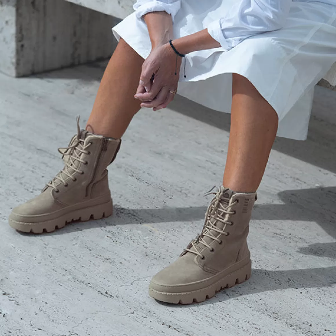Women Satorisan Boots-Unalome Laces Premium Wool