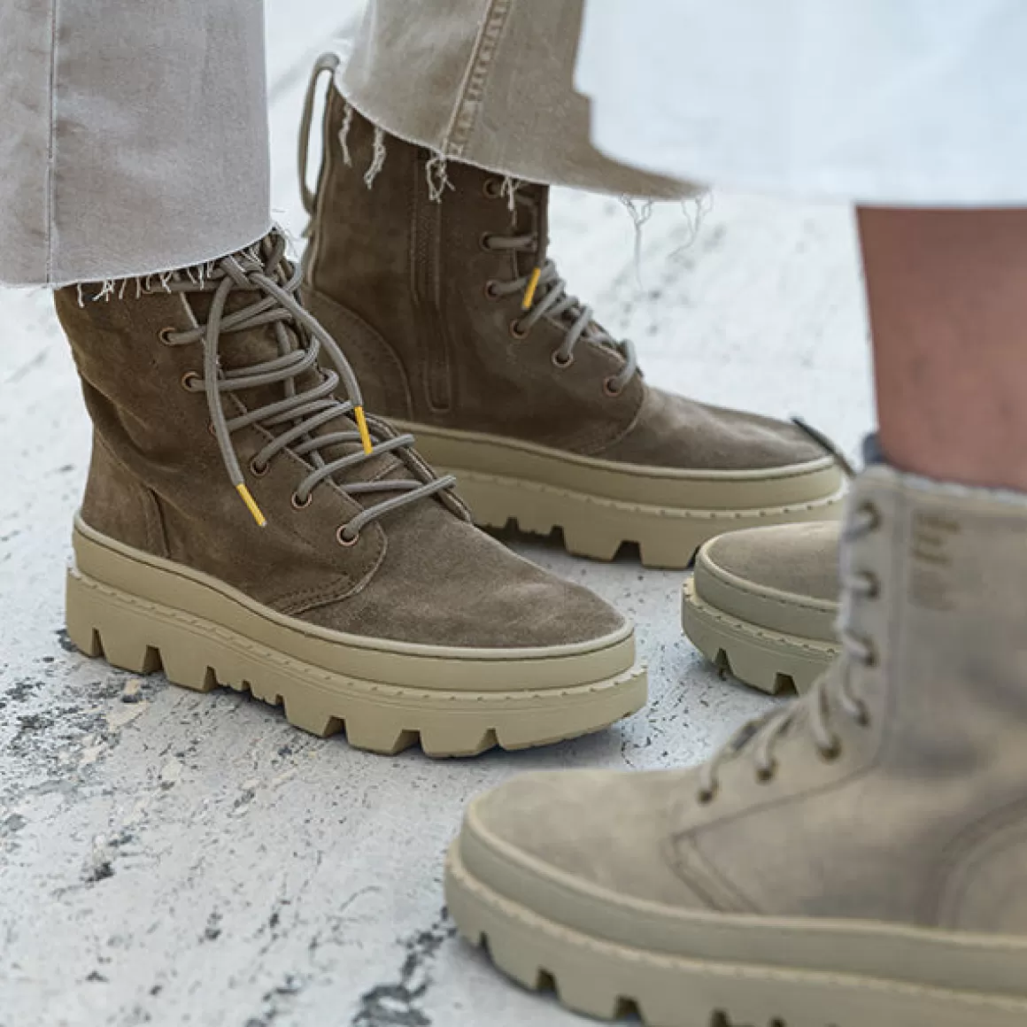Women Satorisan Boots-Unalome Laces Suede